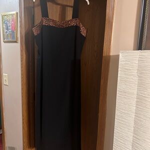 Dana Kay Black w/ Leopard trim Womens size 16.